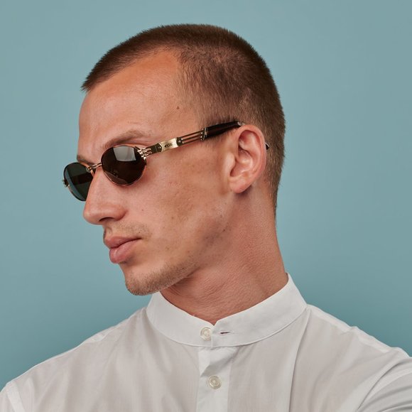 Oval Italian vintage sunglasses 80s by Lozza main image 5
